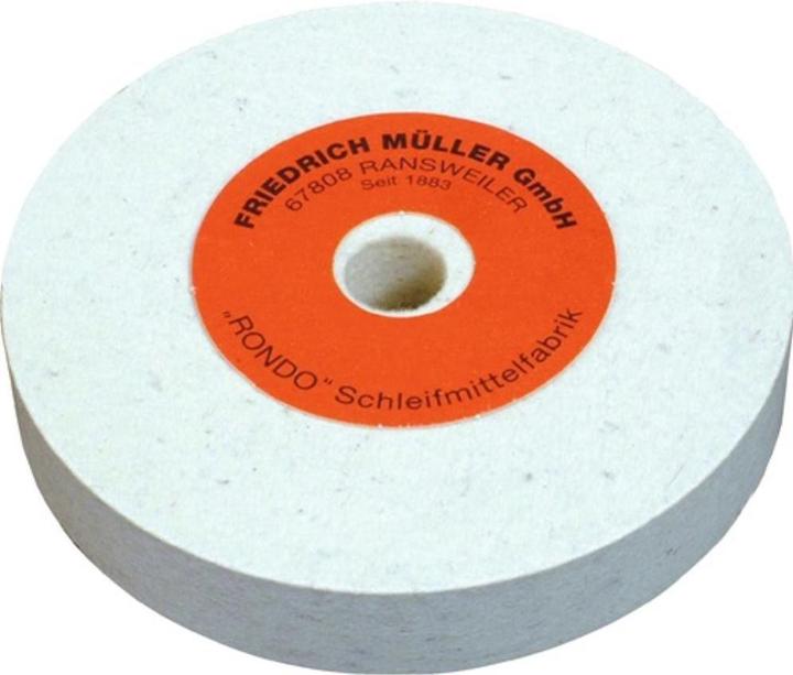Friedrich Müller Felt polishing wheel Ø200xW25x20mm wool felt