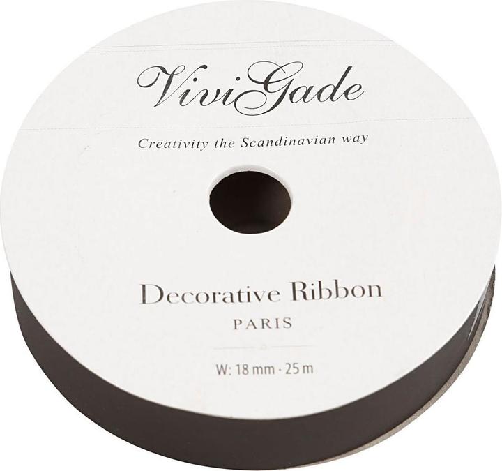 Produktbild Creativ Company Geschenkband Mattschwarz, 25m (1x)