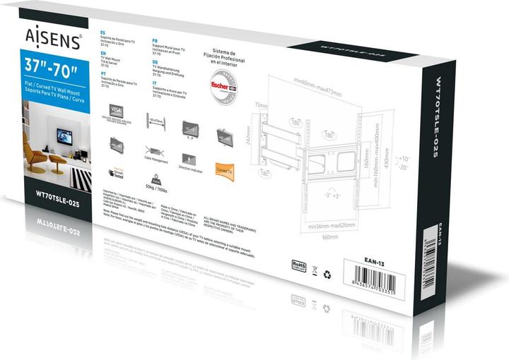 Immagine prodotto Aisens WT70TSLE-025 (Muro, 70", 50 kg)