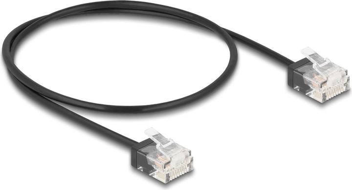 Produktbild Delock RJ45 Netzwerkkabel Cat.6 UTP Ultra Slim 0,5 m schwarz (U/UTP, CAT6, 0.50 m)