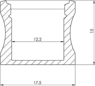 Produktbild LEDsON Slimline 15 mm - Aluminiumprofil Für Led-Streifen - Eloxiertes Aluminium - Schwarz - 2 m (200 cm, Indoor)