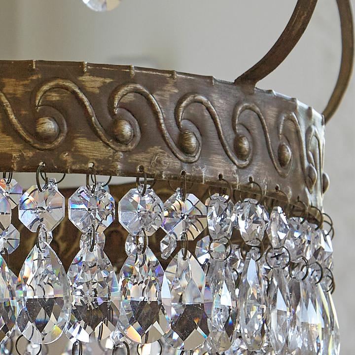 Produktbild Loberon Kronleuchter Margelieu antikmessing/klar (49 cm)