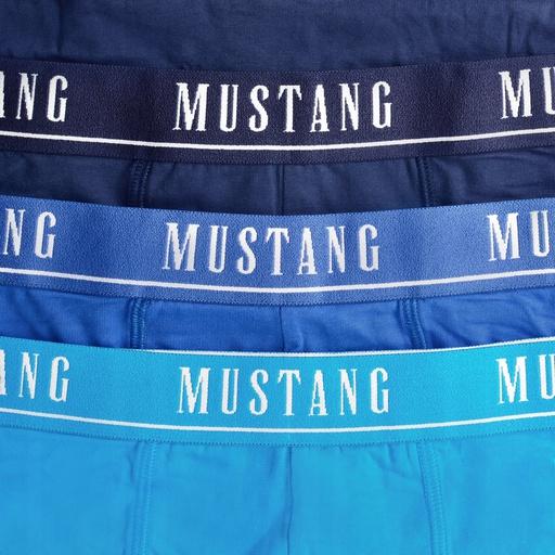 Actual product image Mustang Herren-Boxershorts, 3er-Pack, Marineblau/Blau/Hellblau (XL, pack of 3)