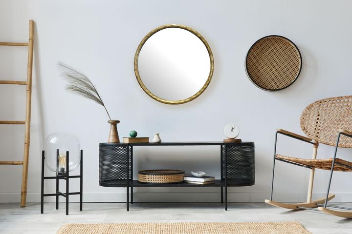 Immagine prodotto FineBuy Specchio da parete FB102859 vetro oro (60 x 60 cm)