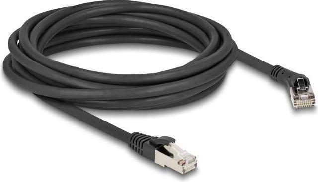 Produktbild Delock RJ45 Netzwerkkabel Cat.8.1 S/FTP Stecker 45ï¿½ nach rechts gewinkelt zu Stecker gerade bis 40 (S/FTP, CAT8.1, 5 m)