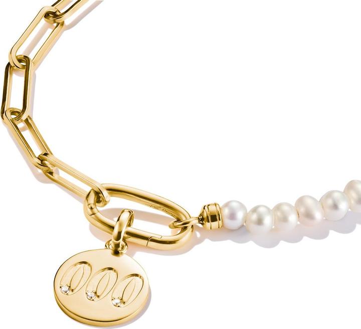 Produktbild Thomas Sabo Charm-Anhänger Engelzahl 000 mit Steinen Connect vergoldet (Silber 925)