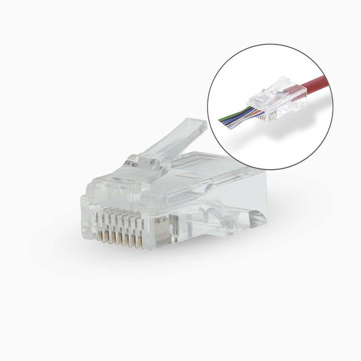 Immagine prodotto Nedis Spina RJ45 | RJ45 Passante | Solido UTP CAT5 | Dritto | Placcato oro | 10 pezzi | PVC | Tran (UTP, CAT5)