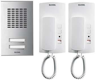 Actual product image Elcom ELCO AZA-2EM 1+n wiring, 1WE, set with door station Stainless steel