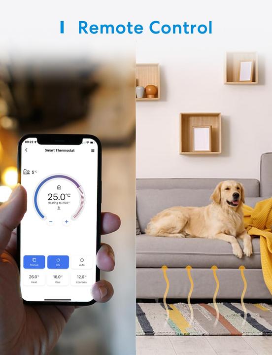 Actual product image Meross Smart thermostat
