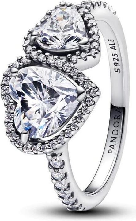 Actual product image Pandora Sparkling Halo Heart Ring (52, 925 Silver)