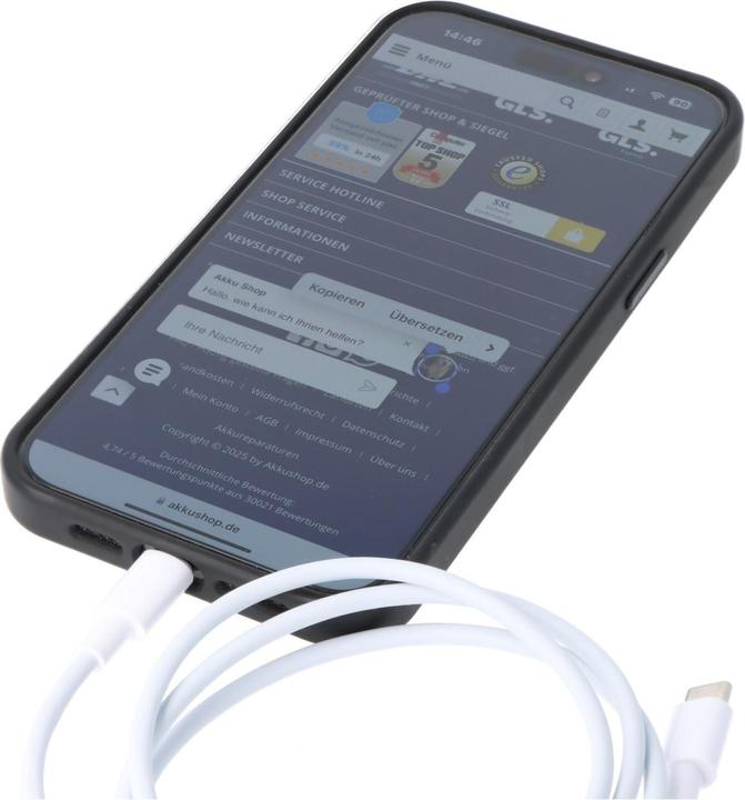 Actual product image AccuCell Lade- und Synchronisationskabel USB-C zu Lightning (0.99 m)