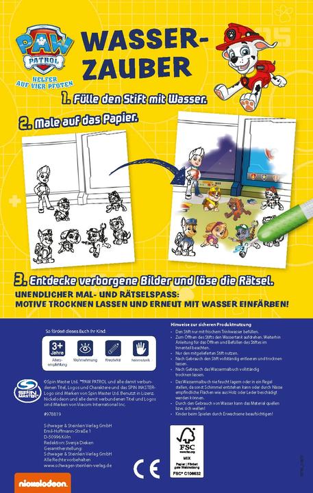 Produktbild PAW Patrol Wasserzauber - einfach mit Wasser malen!