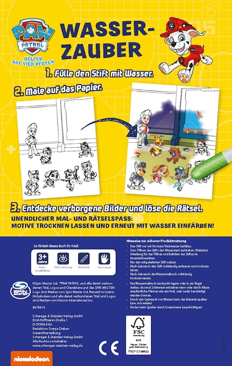 Actual product image PAW Patrol Water Magic - simply paint with water!
