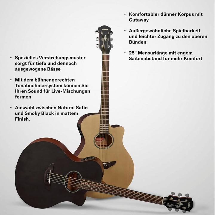 Actual product image Yamaha APX600M Matte Finish Smokey Black electric-acoustic western guitar (Western guitar, Fingerboard: Rosewood, Top: Spruce, Neck: tonewood)