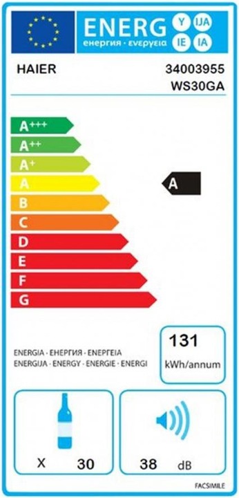 Label énergétique Haier WS30GA