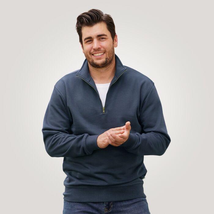 Produktbild HTA Sweater mit Reissverschluss, unisex (XXL)