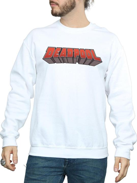 Actual product image Mens Deadpool Text Logo Sweatshirt (L)