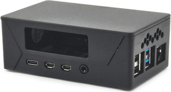 Produktbild HiFiBerry HiPi Pro Gehäuse, kompatibel mit Raspberry Pi 4B, GPIO-Anschluss, 30x30 Lüfter, schwarz