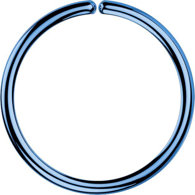 Actual product image Star Piercing Micro Piercing Ring dark blue with Titanium Coating (Surgical steel 316L, without brass)