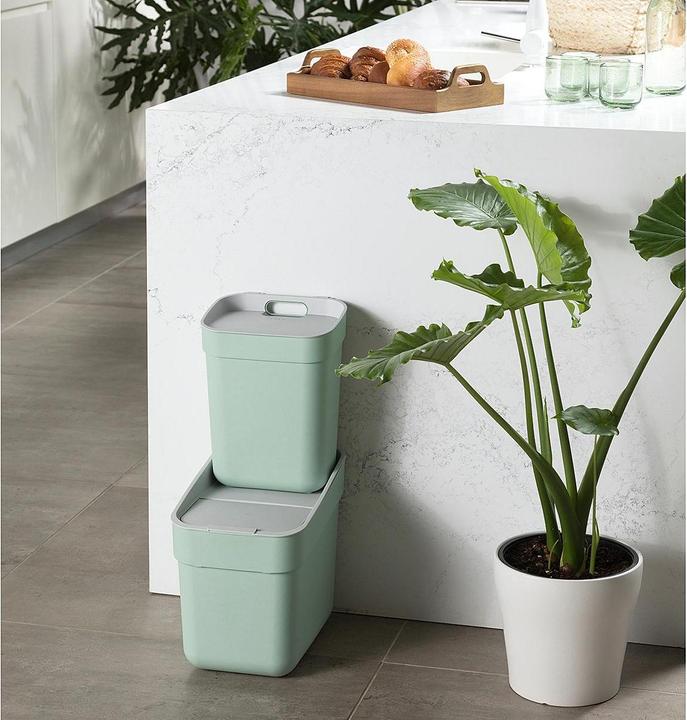 Actual product image Curver Kosz Do Segregacji śmieci 10l /Zielony/ Jasny Szary (10 l)