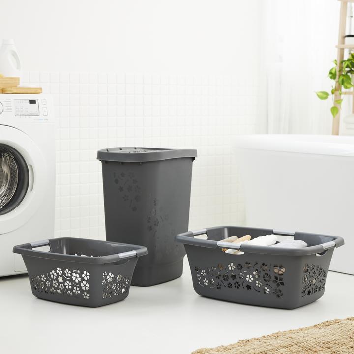Produktbild Rotho 2er Set Wäschesammler FLOWERS (55 l)
