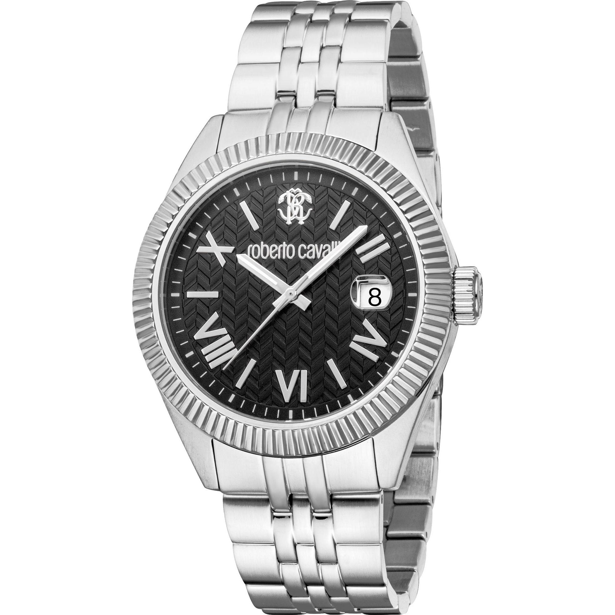 Just Cavalli, Armbanduhr, Herrenuhr Uomo Classico III, Silber, (40 mm)