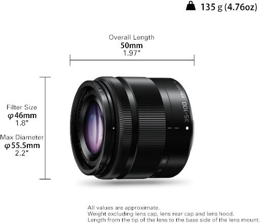 Actual product image Panasonic 35-100mm f/4.0-5.6 ASPH. Mega O.I.S. (Micro Four Thirds, Micro Four Thirds)