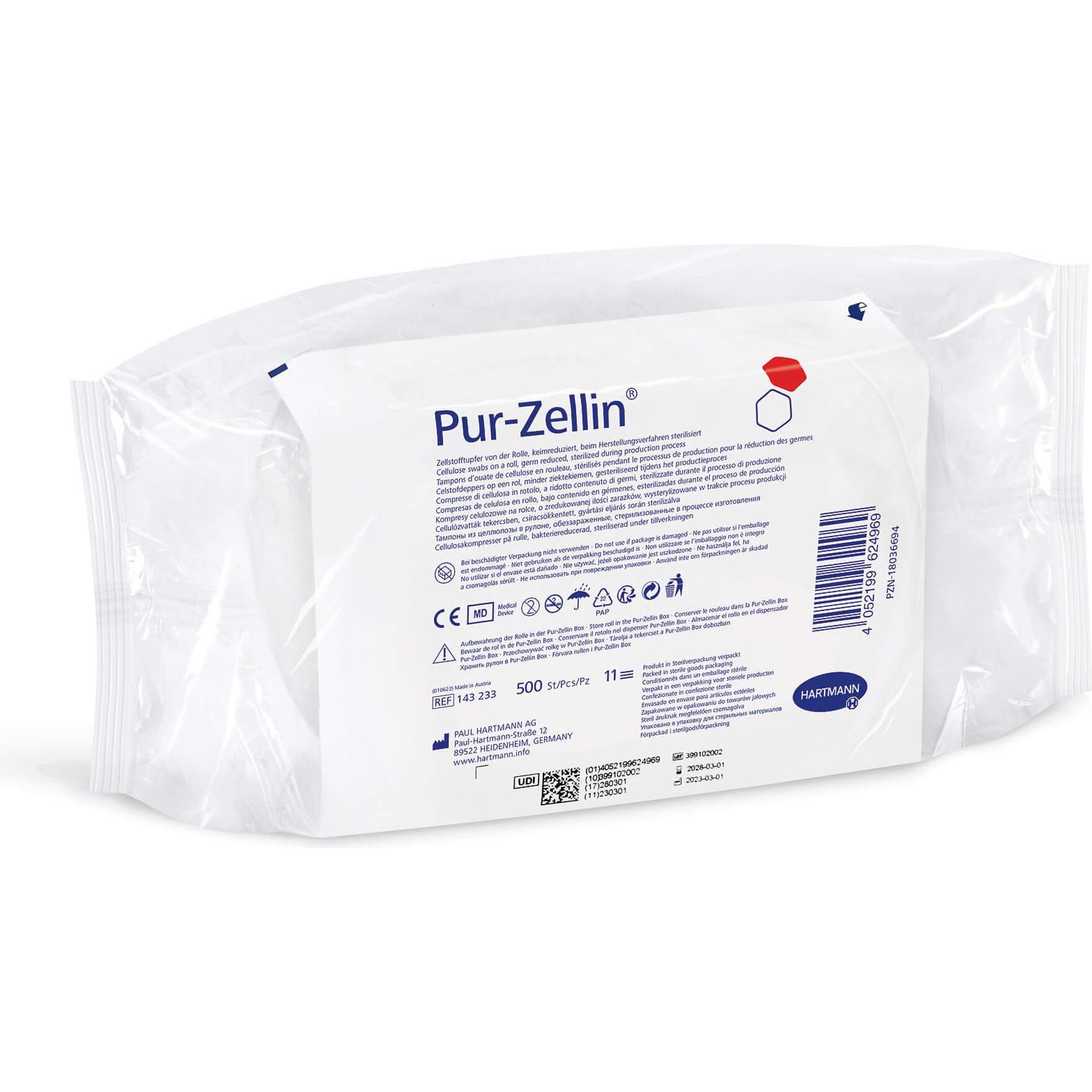 Hartmann, Verbandsmaterial, Pur-zellin Keimre 4x5cm Ro, 500 St TUP