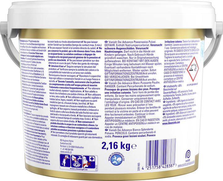 Produktbild Vanish Oxi Advance Gold (75 Waschgänge, Waschpulver)