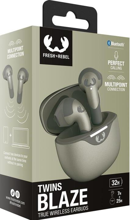 Image du produit Fresh'N Rebel Fresh 'n Rebel Twins Blaze Dried Green (32 h, Sans fil)