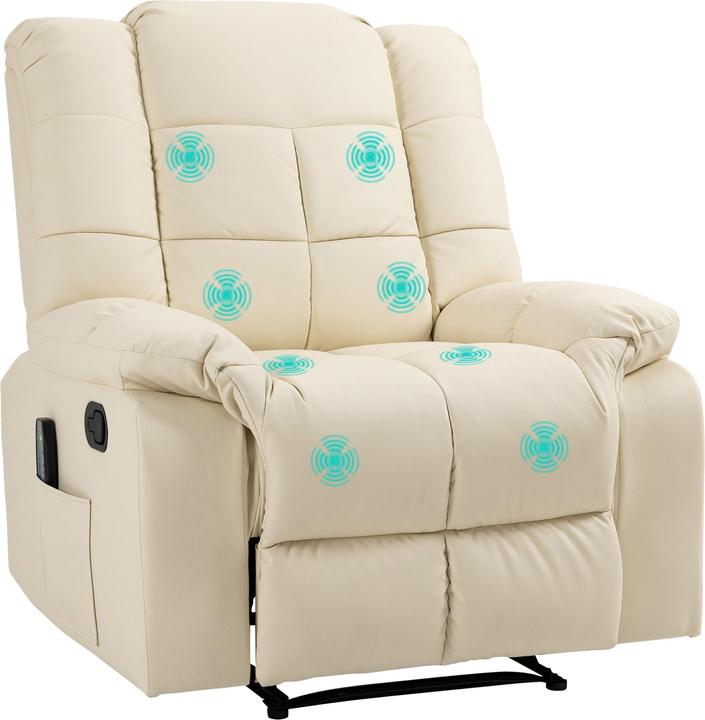 Image du produit Homcom Fauteuil de massage avec fonction de couchage et télécommande