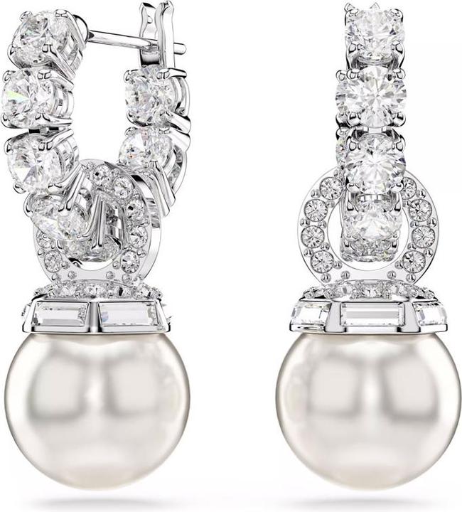 Immagine prodotto Swarovski Matrix Drop Ohrhänger Kristallperle Rundschliff Weiss (Metallo Swarovski)