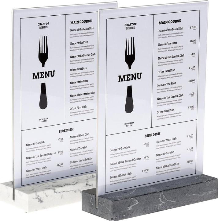 Actual product image Europel Table stand, DIN A4 portrait, polystone white (A4)