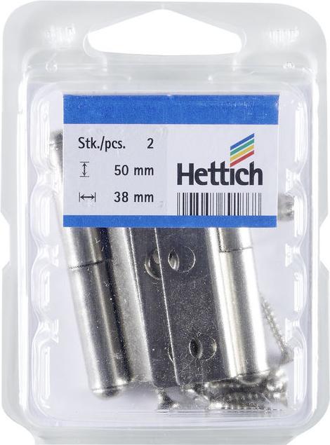 Immagine prodotto Hettich Mbelband rechts, vernickelt 50x40 mm, 2 Stck fr gefalzte Tren und Fenster