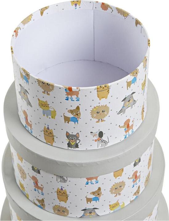 Image du produit DKD Home Decor Multi-use Box White Children's Multicolour Flowers Cardboard (37,5 x 37,5 x 18 cm) (37.50 cm)