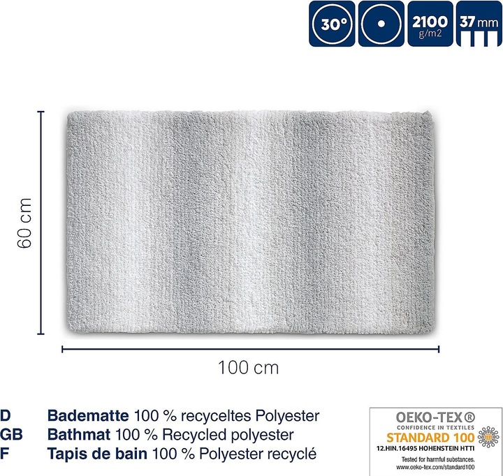 Actual product image Kela Bathmat Ombre freeze blue (100 x 60 cm)