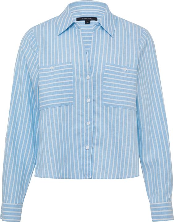 Actual product image Comma Bluse Verkürzte Leinenbluse mit V-Ausschnitt (44)