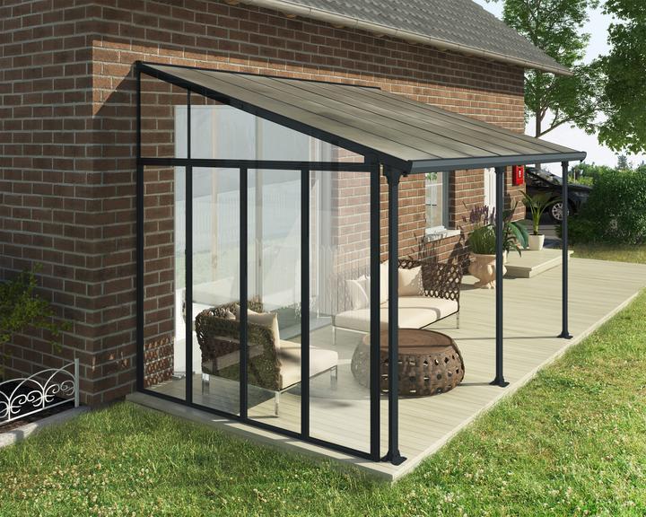 Produktbild Palram Terrasse Seitenwand 6,7x257cm Grau