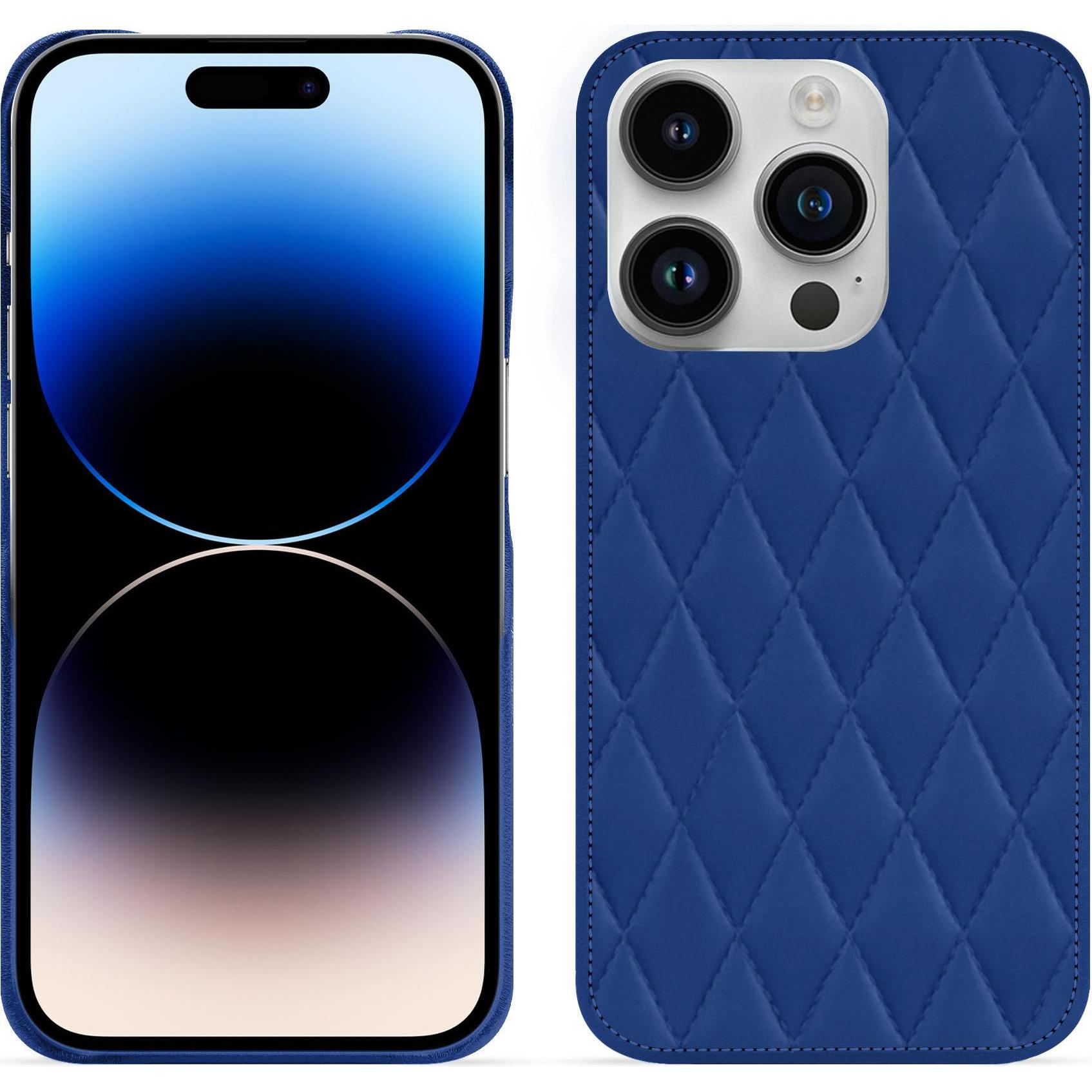 Thumbnail - Noreve Lederschutzhülle (Apple iPhone 15 Pro), Smartphone Hülle, Blau