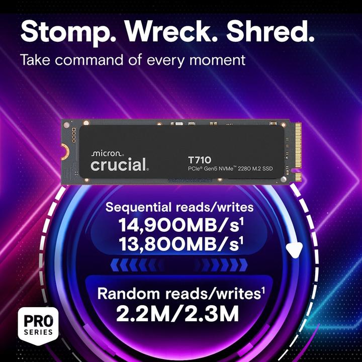 Productafbeelding Crucial T710 (1000 GB, M.2 2280)
