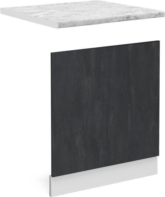 Black concrete, White