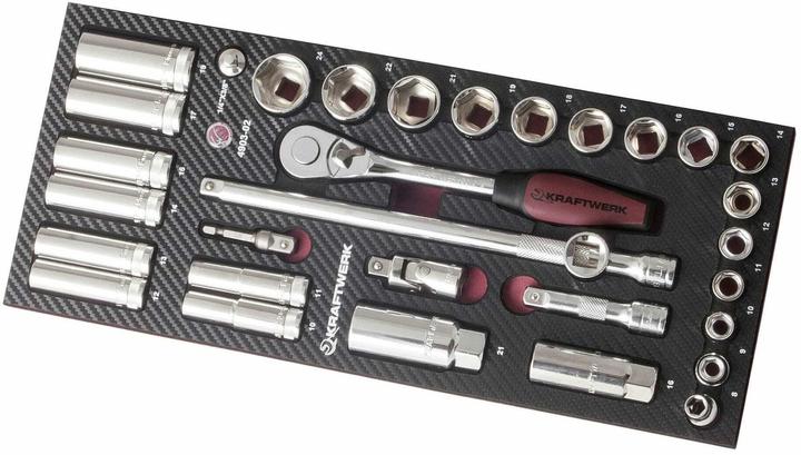 Actual product image Kraftwerk Eva3 socket spanner set (3/8")
