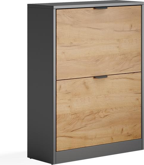 Produktbild Vicco Schuhkipper Gizmo, Goldkraft Eiche/Anthrazit, 59 x 77.6 cm mit 2 Fächern (22 x 59 x 77.60 cm)