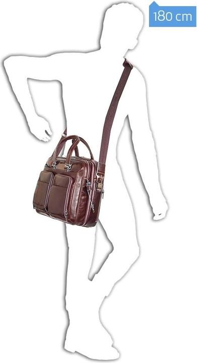 Actual product image Piquadro Briefcase Blue Square Business Bag