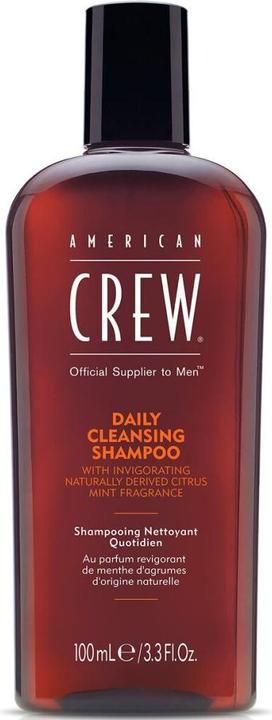Actual product image American Crew Men's Daily Cleansing Shampoo with Citrus Mint Fragrance 3.3 Fl Oz (Liquid shampoo, 100 ml)