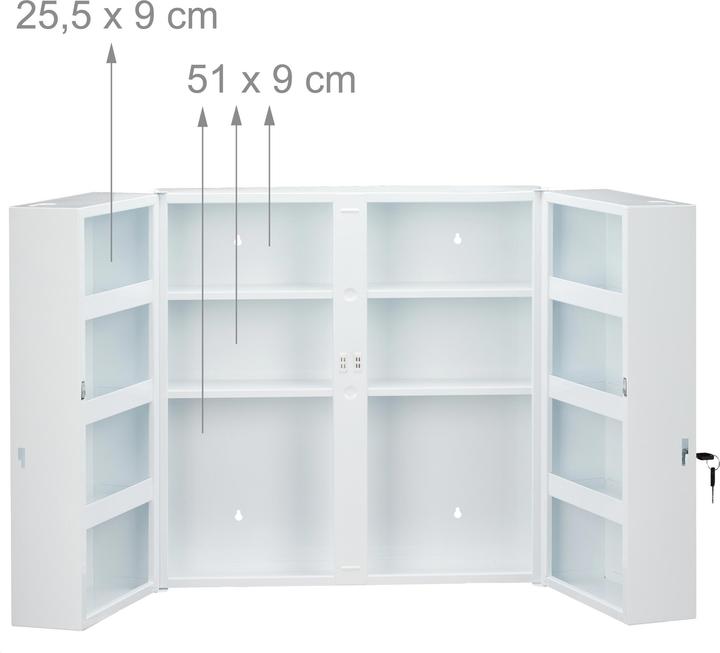 Produktbild Relaxdays Medizinschrank (53 x 19 x 53.5 cm)