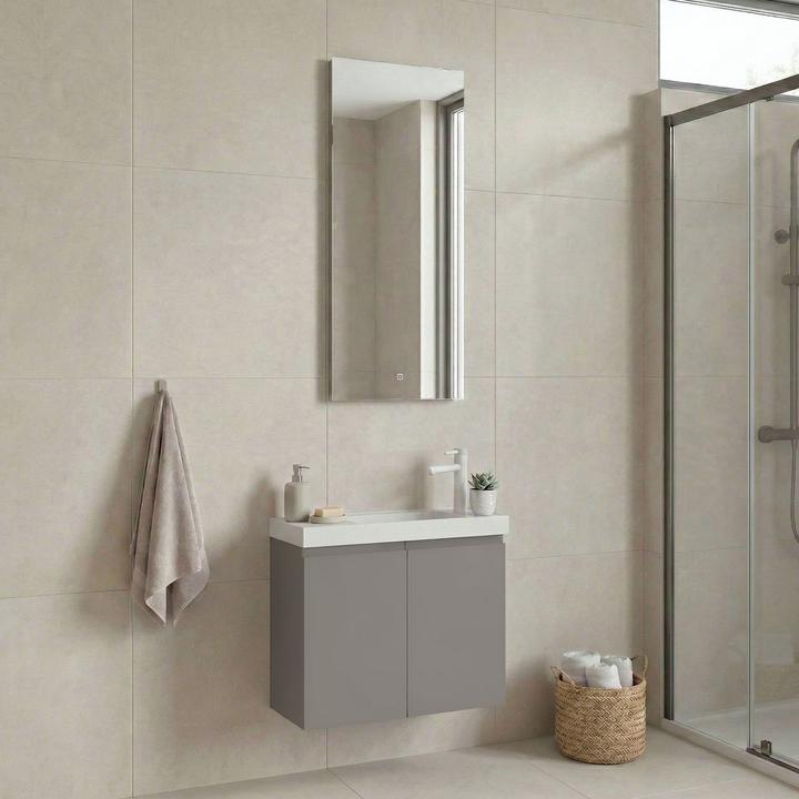 Produktbild Homitis Ferla 60 Bathroom Cabinet With Sink & Mirror Set (2 Pieces)