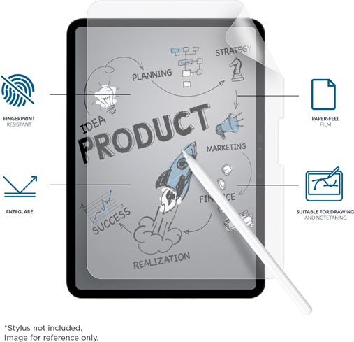 Produktbild Eiger Paper-like Displayauflage Mountain Sketch Tablet Screen Protector (1 Stück, iPad Air 11 2024 (M2))