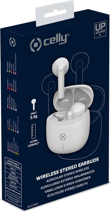 Image du produit Celly Earbuds Buz2wh Blanc (40 h, Sans fil)