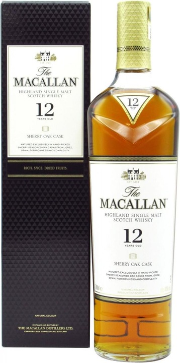 Produktbild Macallan 12 Years (Single Malt, Scotch Whisky, 1 x 70 cl)